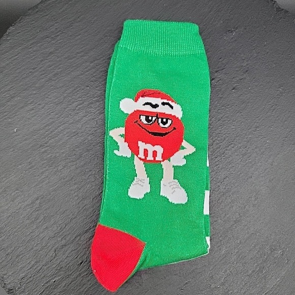 Mars Incorporated Accessories - M&M Holiday Socks One Size Red One Regal Exclusive Promo Release Christmas
